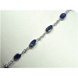 38) 14KT GOLD BLUE SAPPHIRE BRACELET