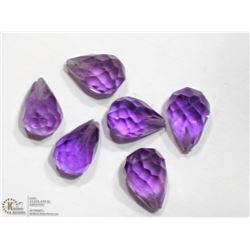 41) ASSORTED GENUINE AMETHYST CABOCHON GEMSTONES