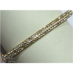 48) HIGH FASHION FIVE ROW CRYSTAL BANGLE