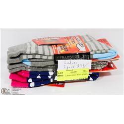 3 PACK LADIES HEAT WAVE SOCKS.