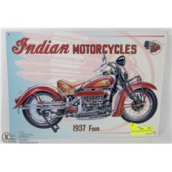 INDIAN MOTORCYCLE TIN PICTURE