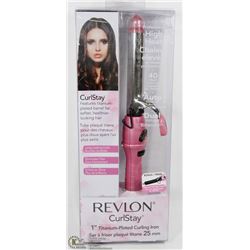 REVLON CURL STAY 1" TITANIUM PLATED CURLING IRON