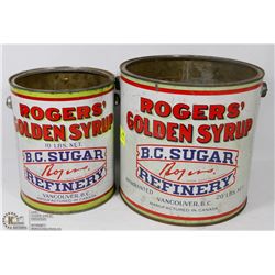 ANTIQUE PAIR OF ROGERS SYRUP TNS