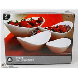 HOMETRENDS 4PC OVAL BOWL SERVING SET