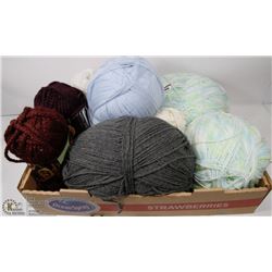 FLAT OF ASSORTED YARN