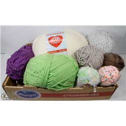 FLAT OF ASSORTED YARN