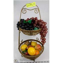 2 TIER FRUIT TRAY DECORATIVE PIECE
