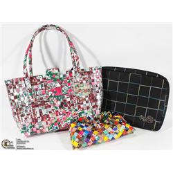 FOXY JEANS ZIPPERED TABLET CASE WITH WOVEN