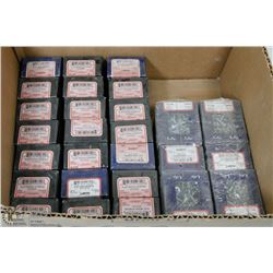 BOX OF FLAT WOOD SCREWS