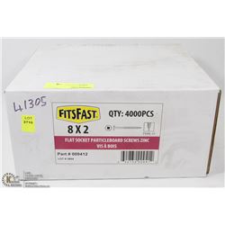 4000 PC FLAT SOCKET PARTICLE BOARD SCREWS