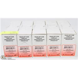 5 CASES OF FLAT WOOD SCREWS