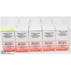 5 CASES OF FLAT WOOD SCREWS