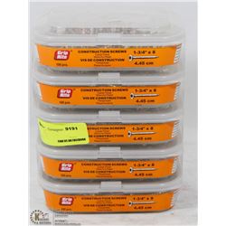 5 TUBS OF CONSTRUCTION SCREWS