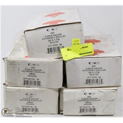 5 CASES OF HEX SLEEVE ANCHORS