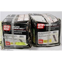 2 CASES OF COLLATED FRAMING NAILS