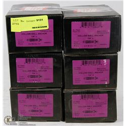 6 CASES OF ASSORTED WALL ANCHORS