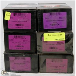 6 CASES OF ASSORTED WALL ANCHORS