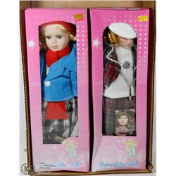 BOX W/2 COLLECTIBLE PORCELAIN DOLLS