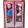 Image 1 : BOX W/2 COLLECTIBLE PORCELAIN DOLLS