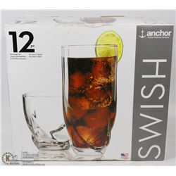 11 PC ANCHOR SWISH GLASS SET