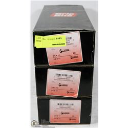 THREE CASES OF CARRIAGE BOLTS