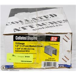 CASE OF 15 GAUGE COLLATED STAPLES