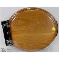 HOMETRENDS MOLDED WOOD TOILET SEAT WITH HARDWARE