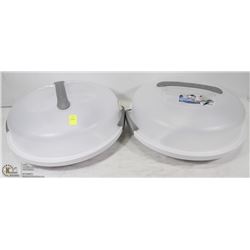 LOT OF 2 STERILITE LIDDED SERVING DISHES
