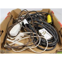 FLAT OF EXTENSION CORDS, POWER BARS AND MORE