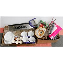 LARGE COLLECTION OF ITEMS INCLUDING GLASSWARE