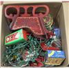 Image 1 : BOX OF CHRISTMAS ORNAMENTS AND DECORATIONS