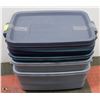 Image 1 : SET OF 4 RUBBERMAID ROUGHNECK STORAGE