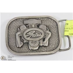 1977 GATES MOTOR BELT BUCKLE WITH BOTTLE OPENER