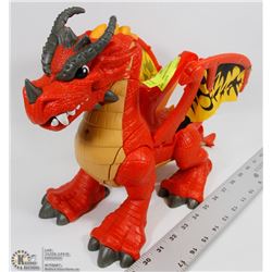 LARGE FISHER PRICE ANIMATED RED DRAGON