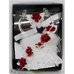 HAND BLOWN GLASS BIRD AND BELL CAKE TOPPER