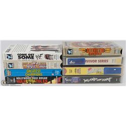 8 WWF WRESTLING VHS TAPES