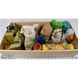 8) OWL COLLECTION INCL BANK, CANDLE, SPOON HOLDER