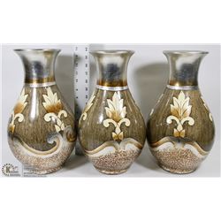 LOT OF THREE EFFENDI ACCENTS VASES