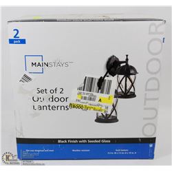 MAINSTAYS SET OF 2 OUTDOOR LANTERNS