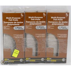 THREE PACKS OF MULTI-PURPOSE FELT PADS