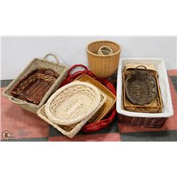 ESTATE BOX OF WICKER BASKETS