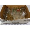 Image 1 : 10) BOX OF GLASS BEER STEINS IN VARIOUS SIZES.,
