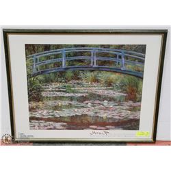 MONET THE JAPANESE FOOTBRIDGE 1899 FRAMED PRINT