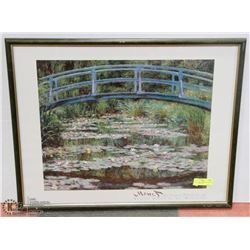 MONET THE JAPANESE FOOTBRIDGE 1899 FRAMED PRINT