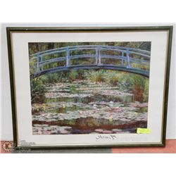 MONET THE JAPANESE FOOTBRIDGE 1899 FRAMED PRINT