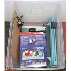 FLAT WITH PAPER CUTTERS, CLIP BOARDS & PHOTO PAPER