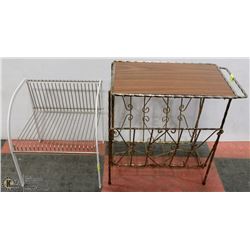 VINTAGE METAL NEWSPAPER /MAGAZINE RACK
