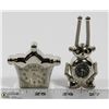 NEW ORNAMENTAL DESKTOP MINI CLOCKS SILVER TONE