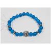 #15-BLUE APATITE BRACELET LION HEAD BEAD