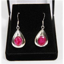 #42-NATURAL RUBY GEMSTONE EARRINGS